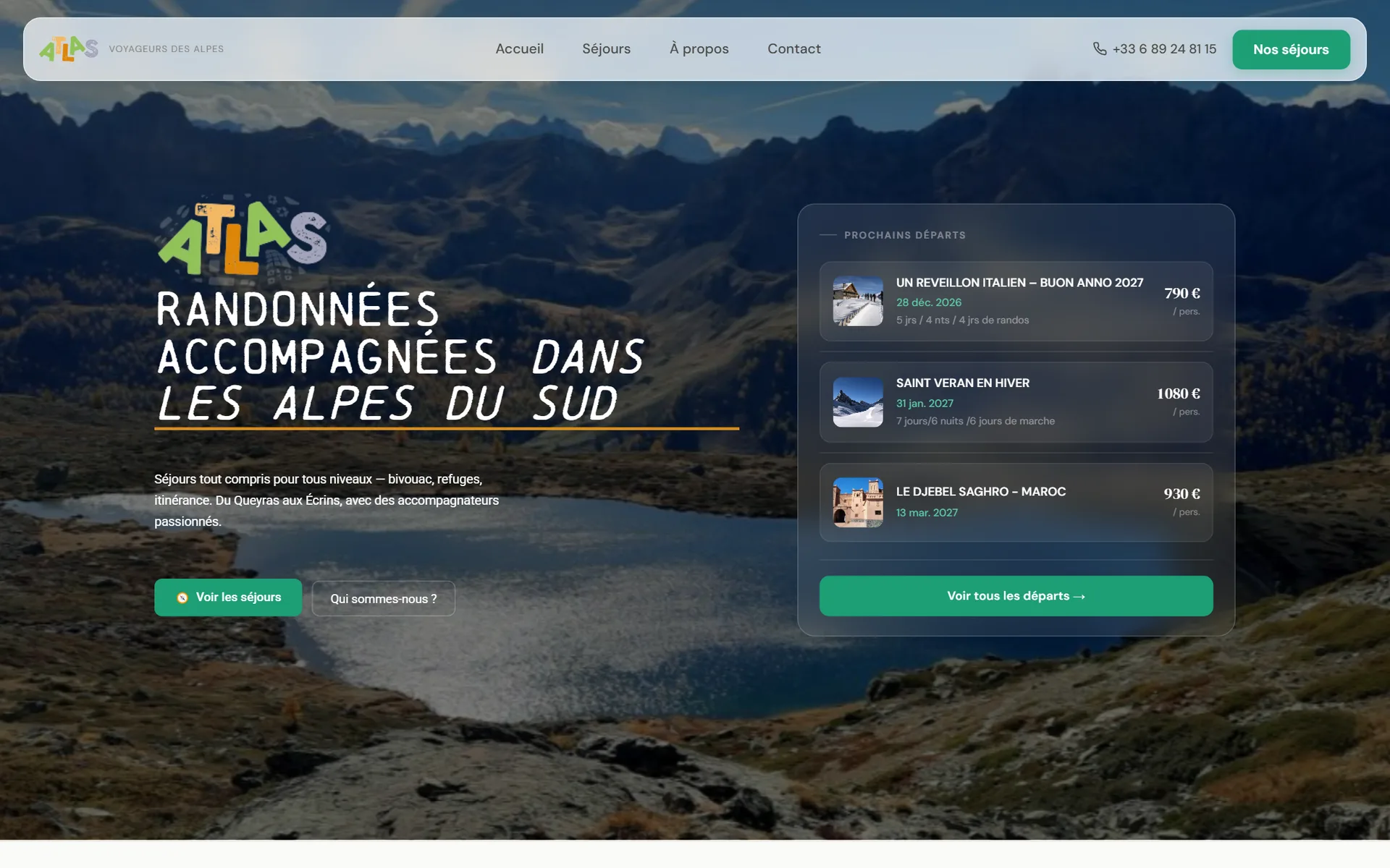 Exemple de réalisation : Voyageurs des Alpes